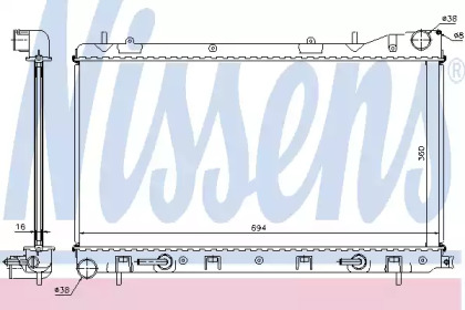 Радіатор системи охолодження Nissens 67712