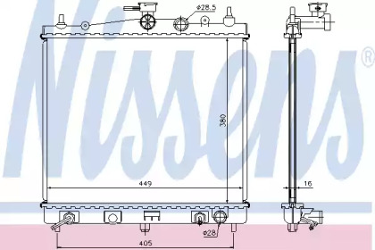 Радіатор системи охолодження Nissens 68700A