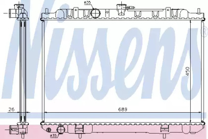 Радіатор системи охолодження Nissens 68705A