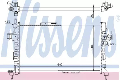 Радиатор системы охлаждения Nissens 63094
