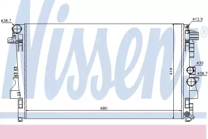 Радиатор системы охлаждения Nissens 62572