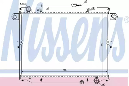 Радіатор системи охолодження Nissens 64882