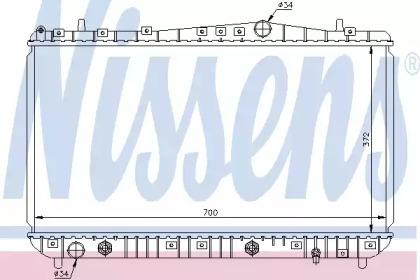 Радиатор системы охлаждения Nissens 61634