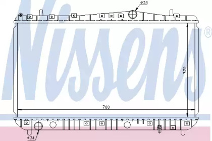Радиатор системы охлаждения Nissens 61633