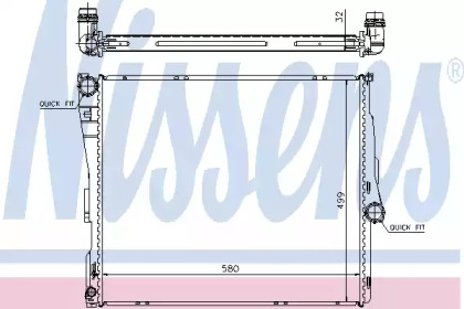 Радиатор системы охлаждения Nissens 60803A