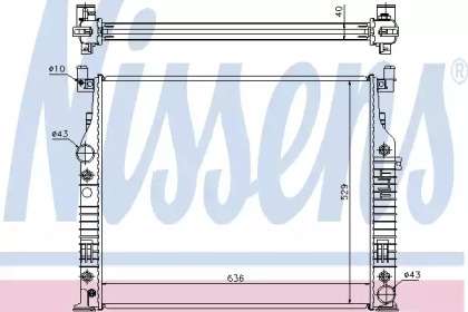 Радиатор системы охлаждения Nissens 62576A