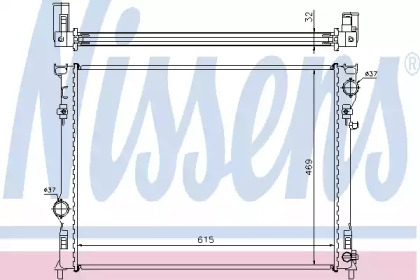 Радіатор системи охолодження Nissens 61014A