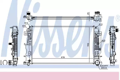 Радіатор системи охолодження Nissens 67156A