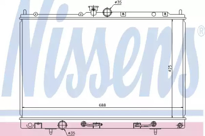 Радіатор системи охолодження Nissens 62893