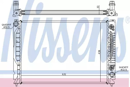Радиатор системы охлаждения Nissens 60316