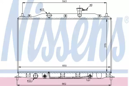 Радіатор системи охолодження Nissens 67502