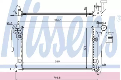 Радіатор системи охолодження Nissens 64646A