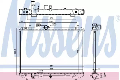 Радіатор Nissens 69400