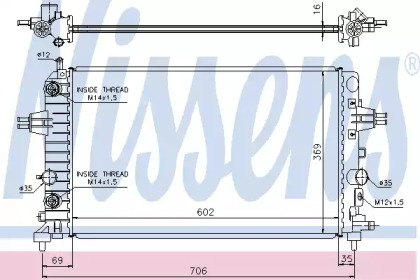 Радіатор системи охолодження Nissens 630702
