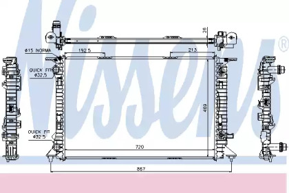 Радиатор системы охлаждения Nissens 60321
