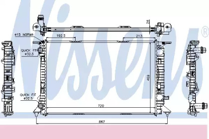 Радиатор системы охлаждения Nissens 60323