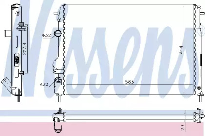 Радиатор системы охлаждения Nissens 63766