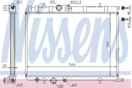 Радиатор системы охлаждения Nissens 63502