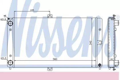 Радіатор системи охолодження Nissens 623552