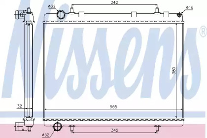 Радиатор системы охлаждения Nissens 63601