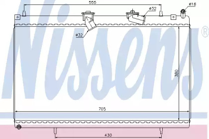 Радіатор системи охолодження Nissens 63619