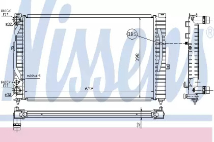 Радиатор системы охлаждения Nissens 60489