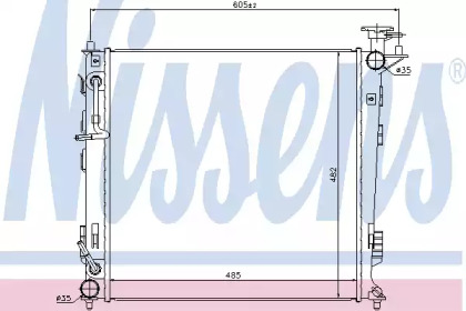 Радиатор системы охлаждения Nissens 67516