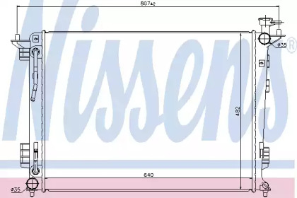 Радиатор системы охлаждения Nissens 67514