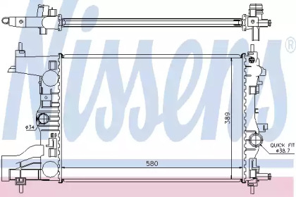 Радиатор системы охлаждения Nissens 630726