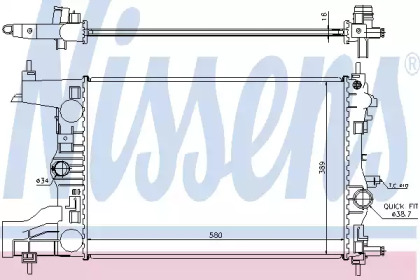 Радиатор системы охлаждения Nissens 630727