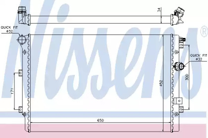 Радіатор системи охолодження Nissens 65015