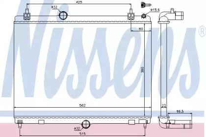 Радіатор системи охолодження Nissens 636009