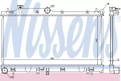 Радіатор системи охолодження Nissens 67723