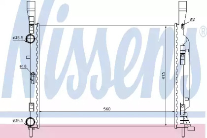 Радиатор системы охлаждения Nissens 637628