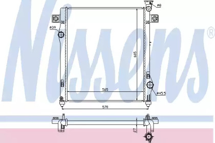 Радиатор системы охлаждения Nissens 61030