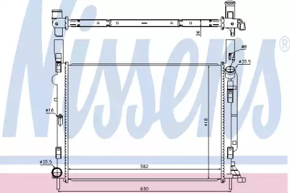 Радиатор системы охлаждения Nissens 637618