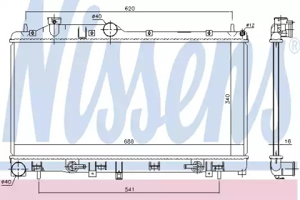 Радіатор системи охолодження Nissens 67725