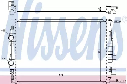 Радіатор системи охолодження Nissens 637633