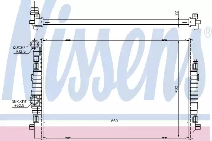 Радіатор системи охолодження Nissens 65304
