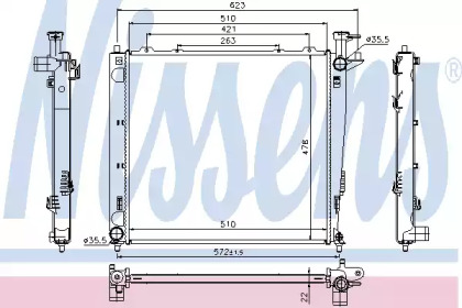 Радиатор системы охлаждения Nissens 66782