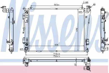 Радіатор системи охолодження Nissens 675012