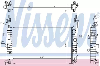 Радиатор системы охлаждения Nissens 630748
