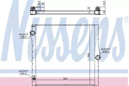 Радиатор системы опалення салона Nissens 60825