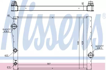 Радиатор системы охлаждения Nissens 60823