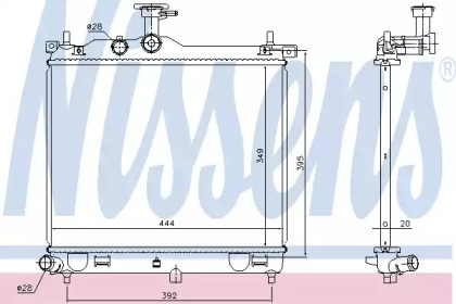 Радіатор системи охолодження Nissens 67610