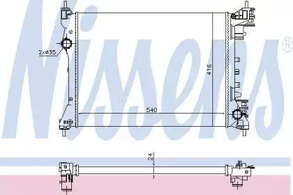 Радиатор системы охлаждения Nissens 630753
