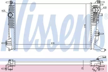Радиатор системы охлаждения Nissens 637647