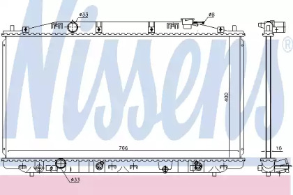 Радіатор системи охолодження Nissens 68096