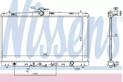 Радиатор системы охлаждения Nissens 646906