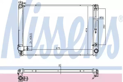 Радиатор системы охлаждения Nissens 646887